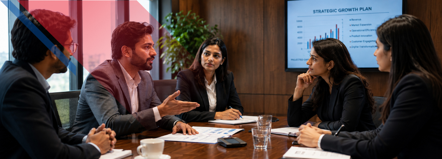 Professionals managing workplace conflict through respectful discussion and collaborative problem-solving.